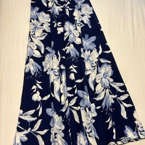 Floral Blue and White Women's Skirt